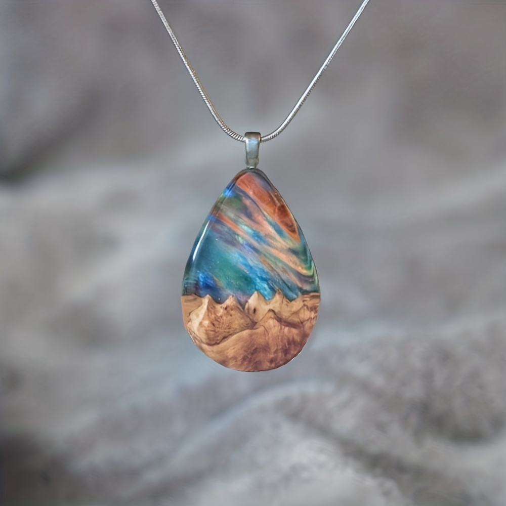 

Boys' Fashionable Drop Pendant Necklace -inspired Mountain & River Design - Resin , No Plating