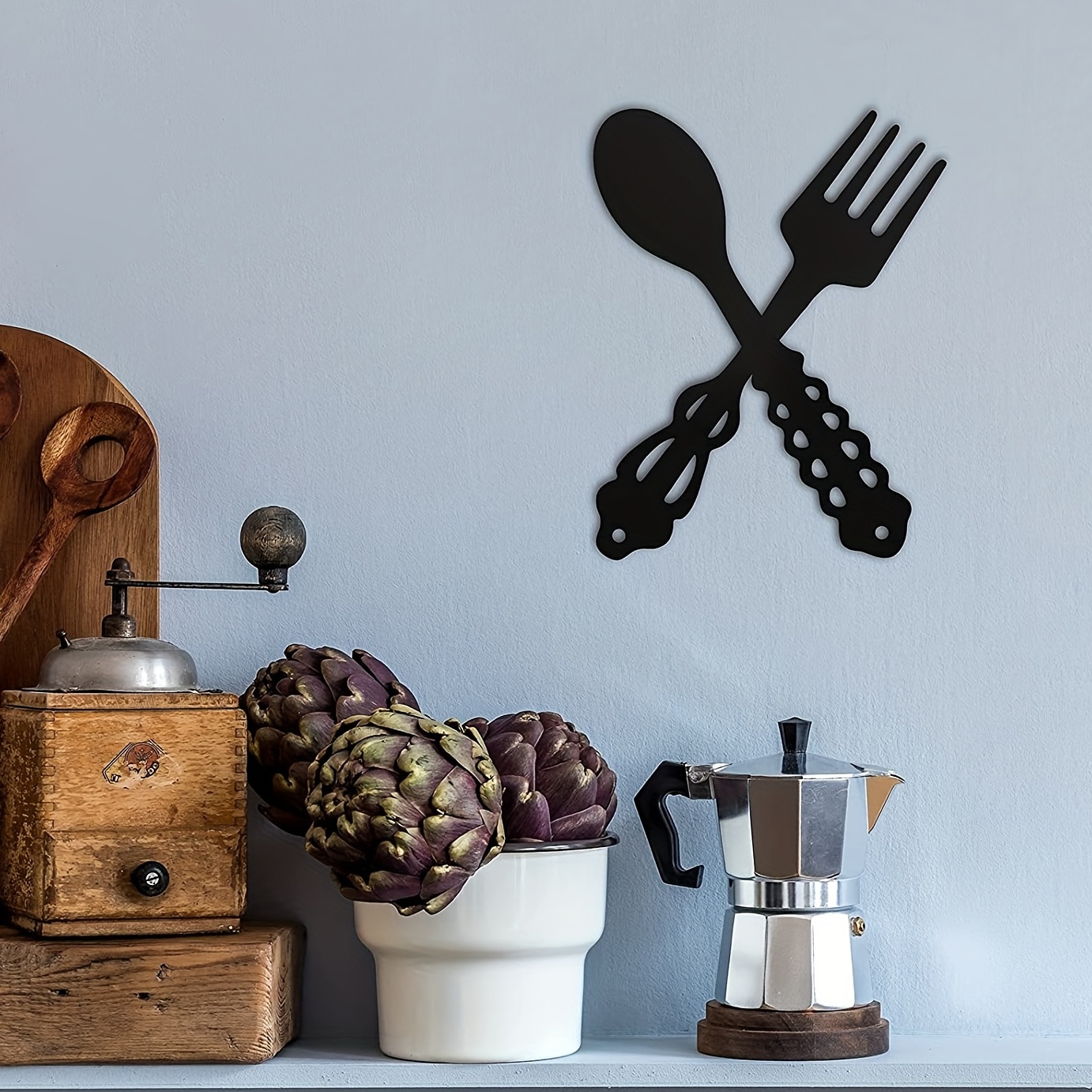 Black Fork Spoon Metal Signs Large Kitchen Rustic Decor - Temu