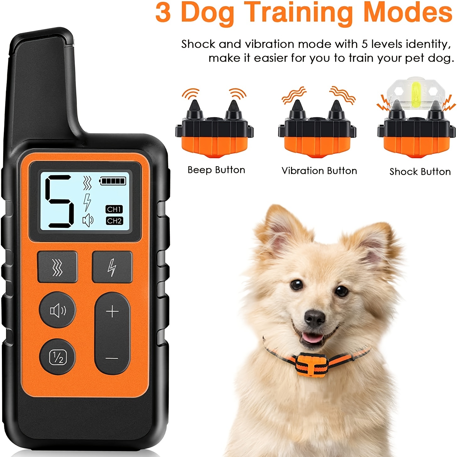 Buy Dog Training Collar with 3 Training Modes, Waterproof & Shock Absorption