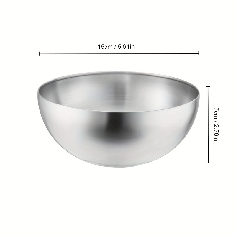 Large Stainless Steel Salad Bowl For Soup, Noodles, And More - Perfect For  Snail Powder Bibimbap And Instant Noodles - Kitchen Food Container And  Cooking Bowl - Temu