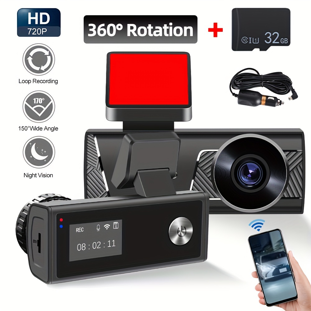 1080P hd mini car dash cam dvr night vision auto drive vehicle video  recorder dash cam app control 24 hours loop recording