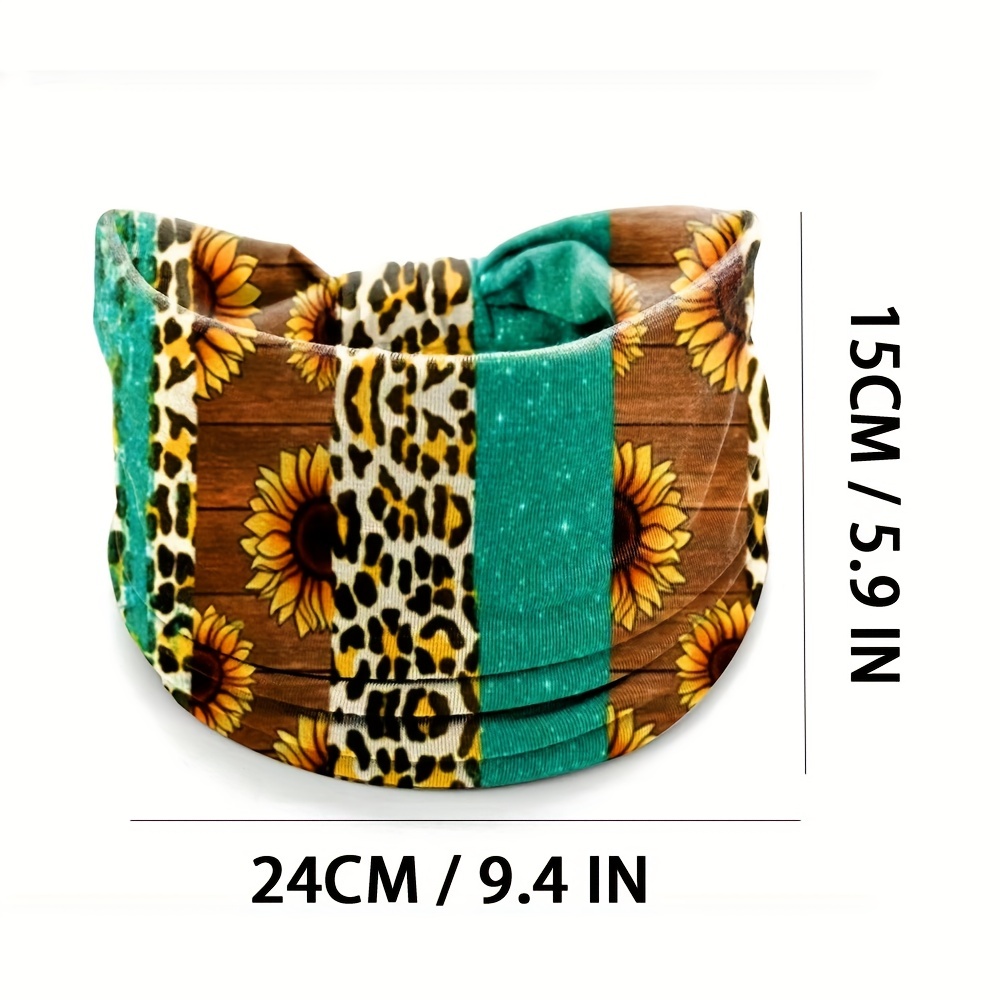 Acheter Bandeaux pour femmes et filles large extensible Boho Turban  africain noué bandeau léopard bandeau de yoga accessoires de cheveux de  mode
