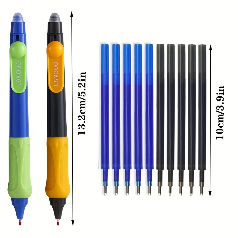 Press Thermal Erasable Gel Pen Black Blue Refill Simple - Temu