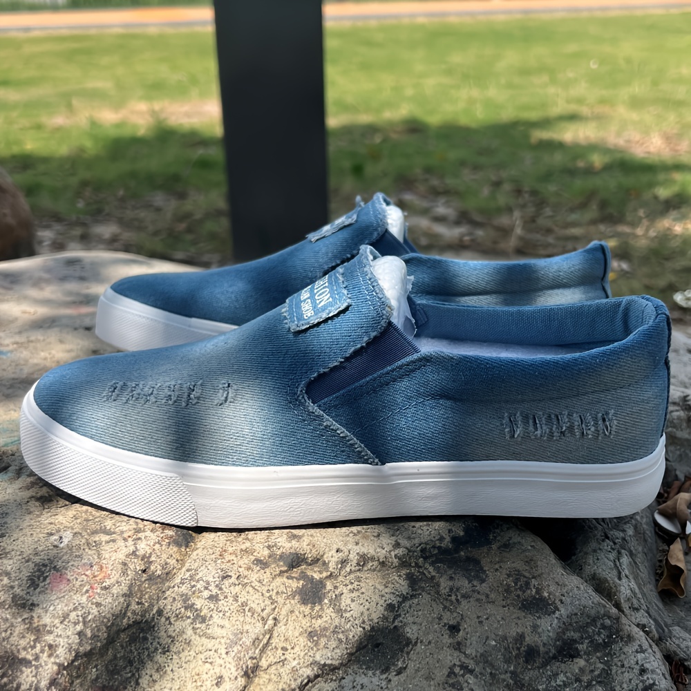 Navy Blue Slip-On Sneakers for Men