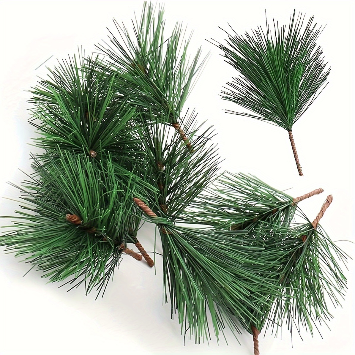 Artificial Christmas Green Pine Needles Branches Evergreen Picks
