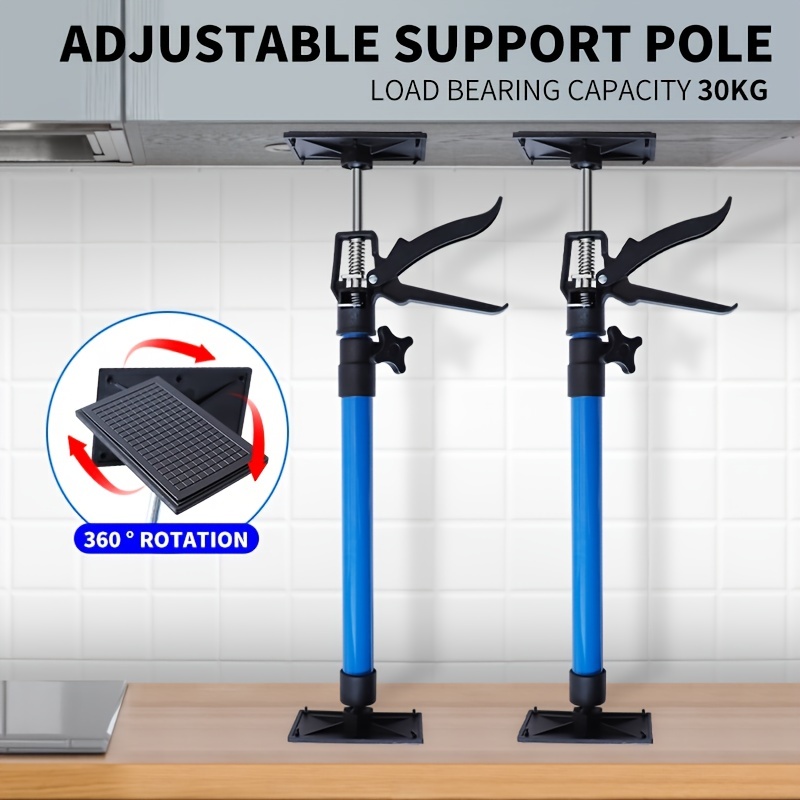 2pcs Cabinet Jack Support Pole Adjustable 50.04-115.06 Cm Steel Telescopic  Quick Support Rod 3rd Hand Support System For Cabinet Jacks Cargo Bars