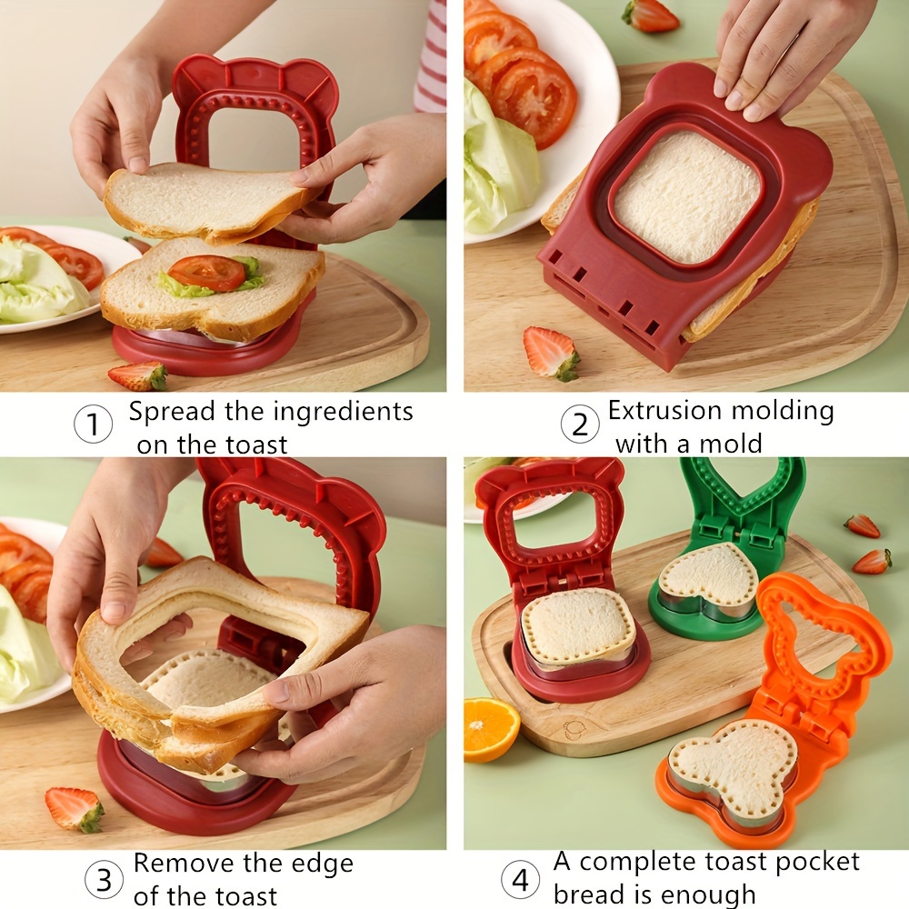 Sandwich Cutter And Sealer Pastry Cutter For Lunch Box - Temu