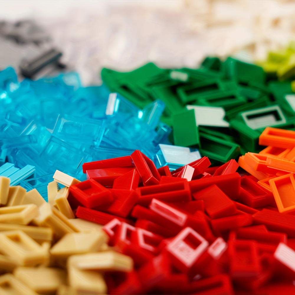 1x2 Tile Flat Bricks Bulk Classic Building Blocks Set