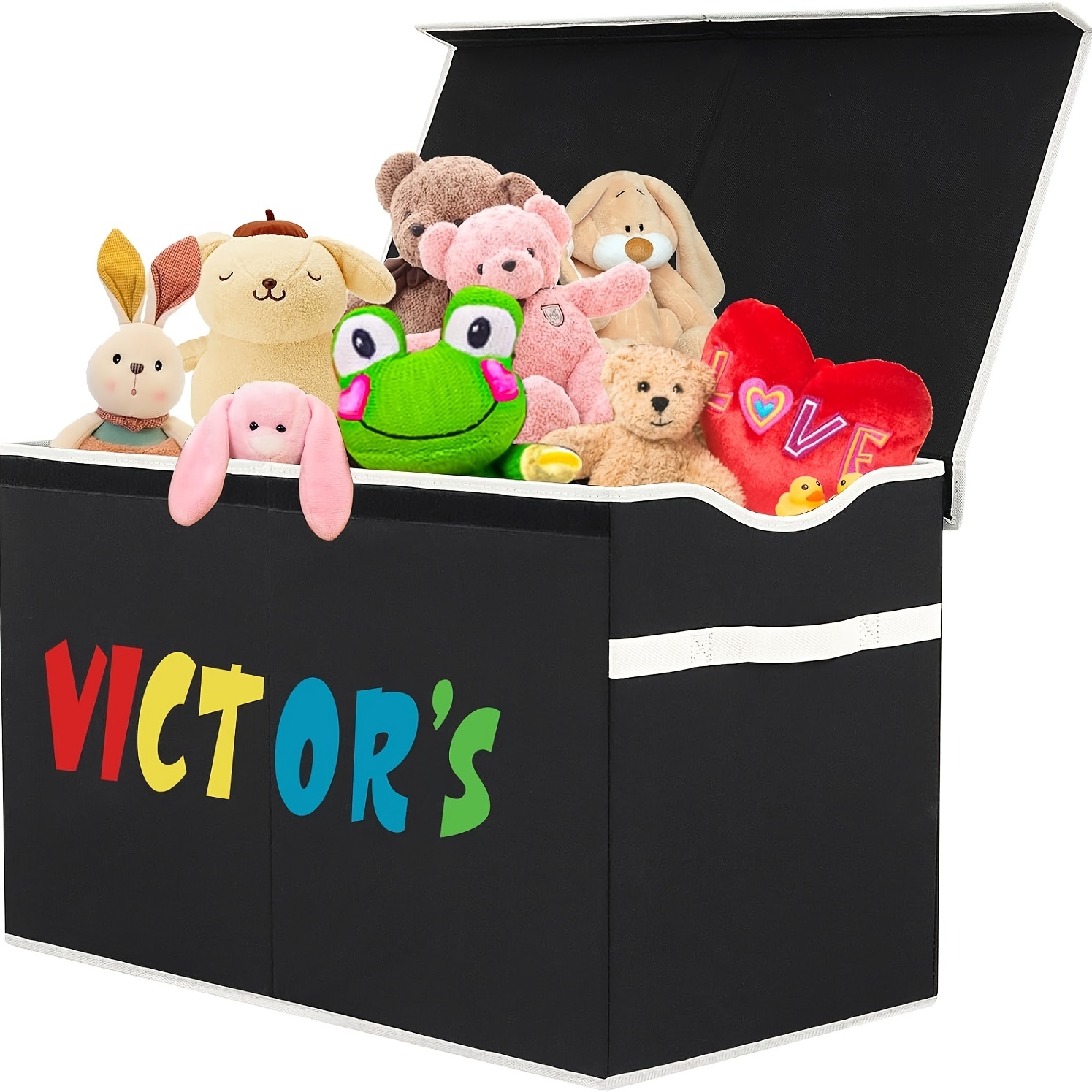 VICTOR'S Caja de juguetes para niños, extra grande, plegable, ligera,  organizadora de juguetes, cestas para niños, niñas, cuarto de bebé, sala de