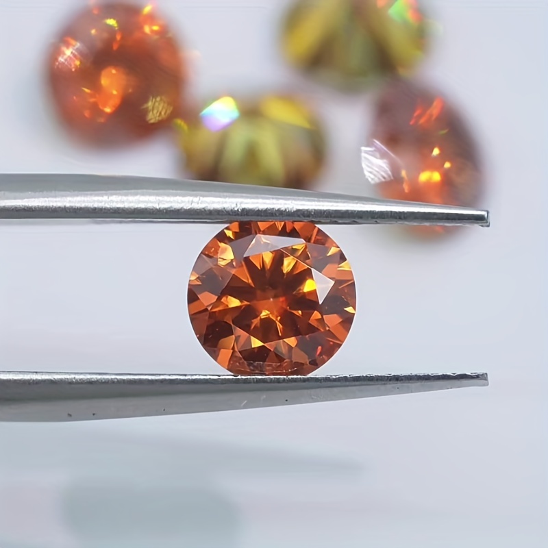 0.5CT-5CT ルース モアッサナイト D 無色オレンジ ラウンド ブリリアント カット VVS1 宝石 ペンダント リング スタッド イヤリング  ジュエリー作成用 真正証明書 婚約指輪 イヤリング ペンダント ブレスレット 女性用ジュエリー ギフト