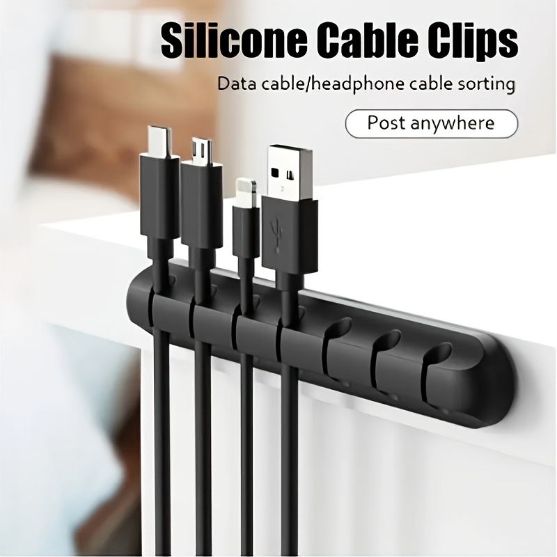 12 Clips Cables Soportes Adhesivos Cables Organizador Cables - Temu Spain