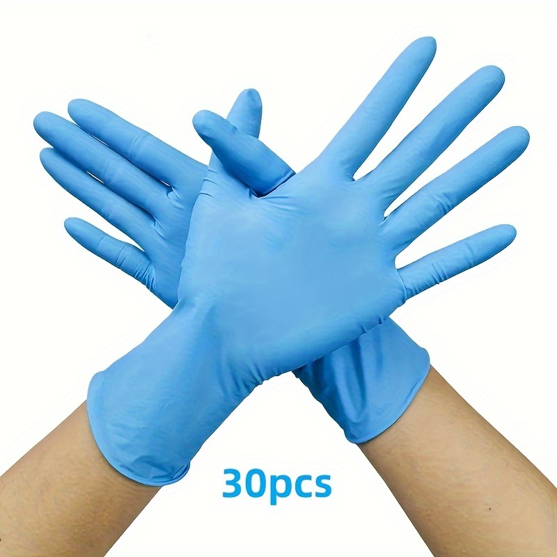 10/30/60 Piezas Guantes Desechables Nitrilo Impermeables - Temu