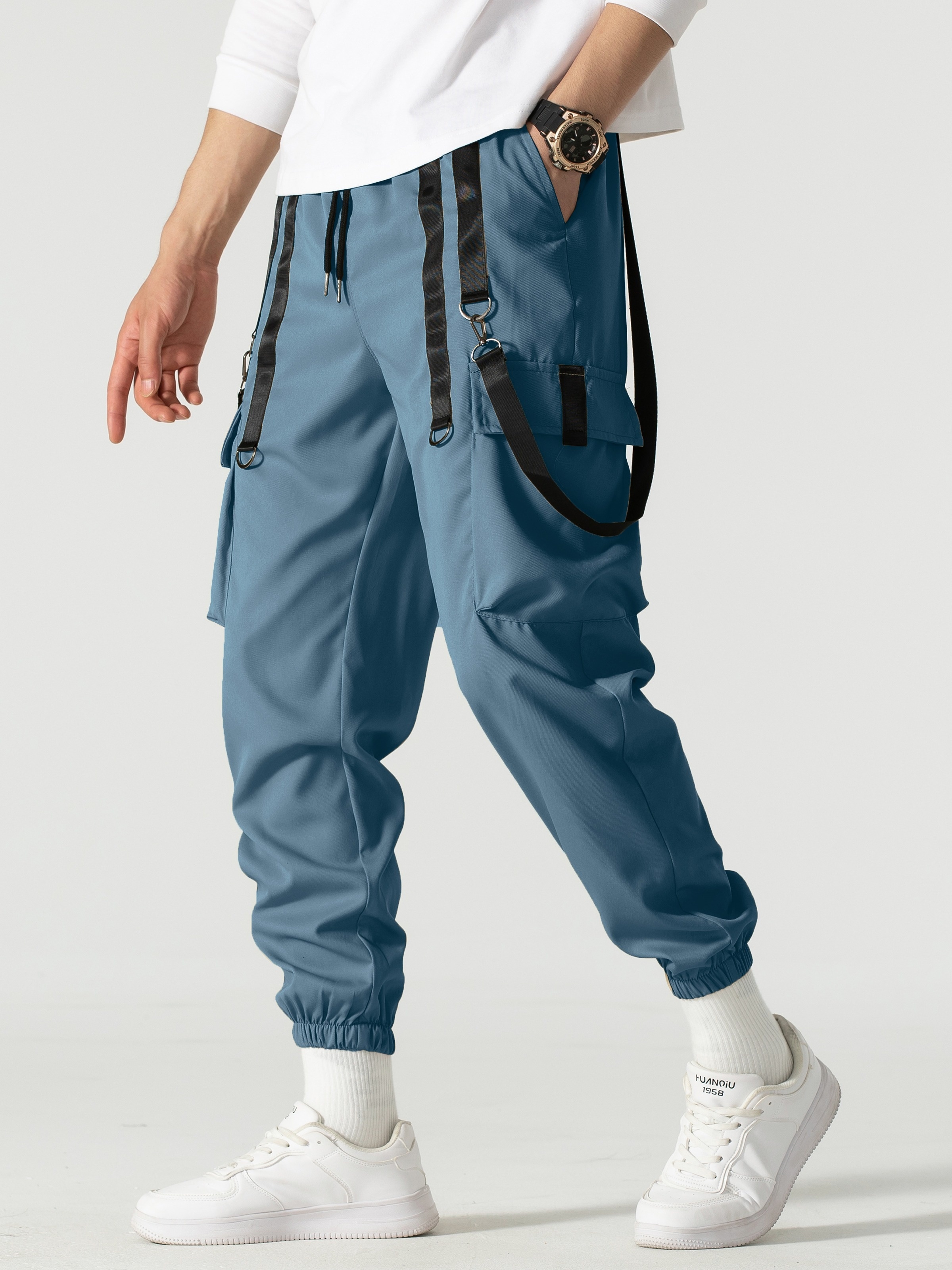 Classic Design Multi Flap Pockets Cargo Pants Men's Casual - Temu  Philippines