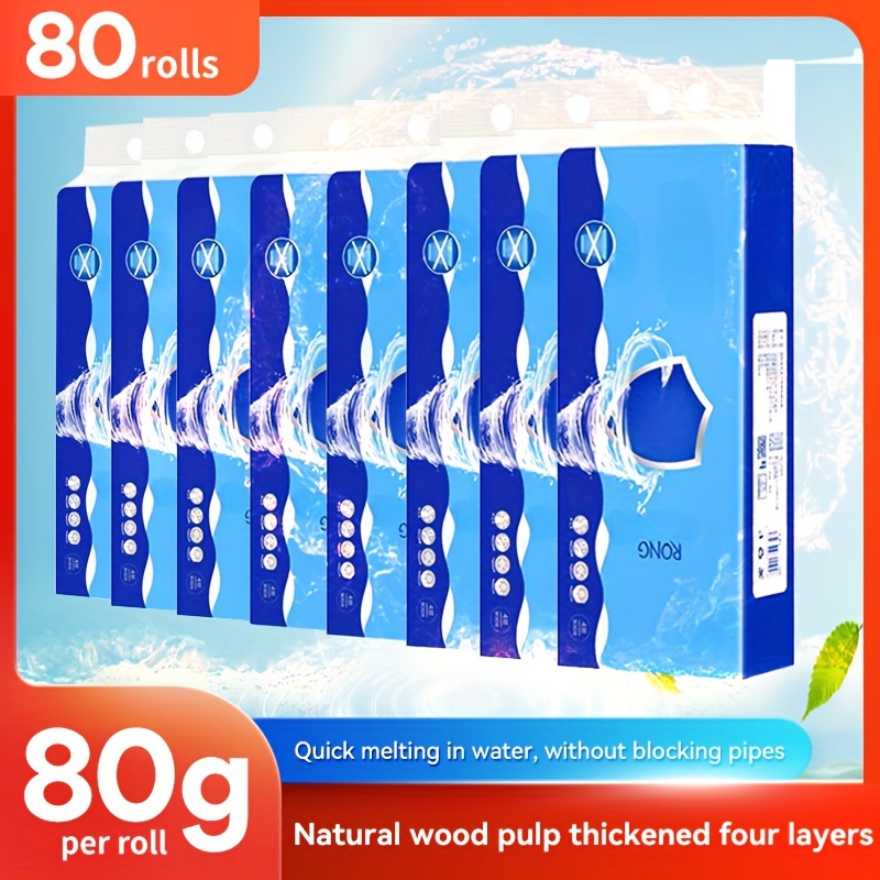 Value Pack Instant Toilet Paper 4 Layers Dissolvable Toilet - Temu
