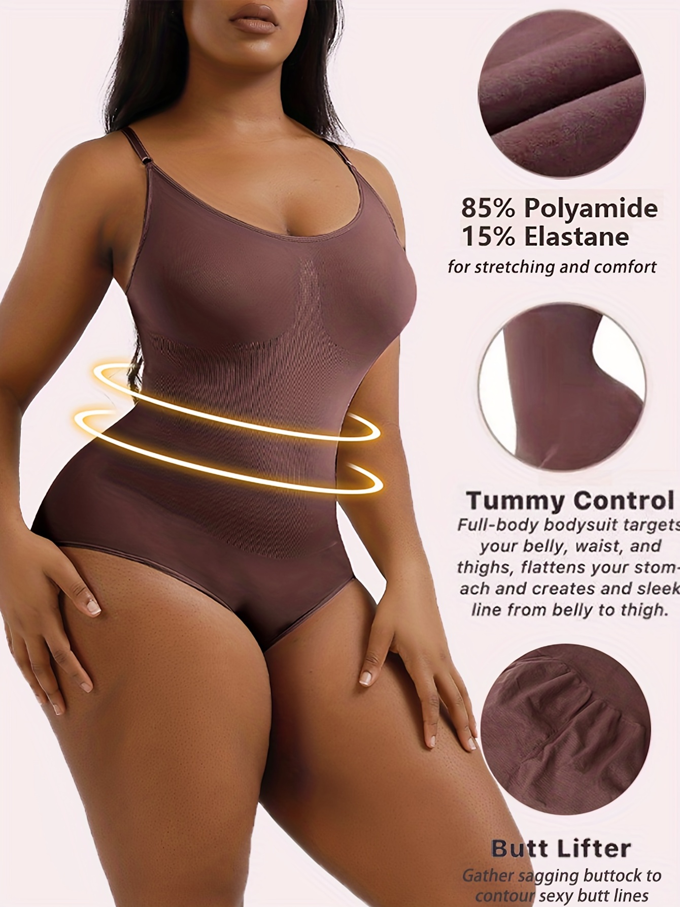 Seamless Halter Shaping Bodysuit Tummy Control Butt Lifting - Temu
