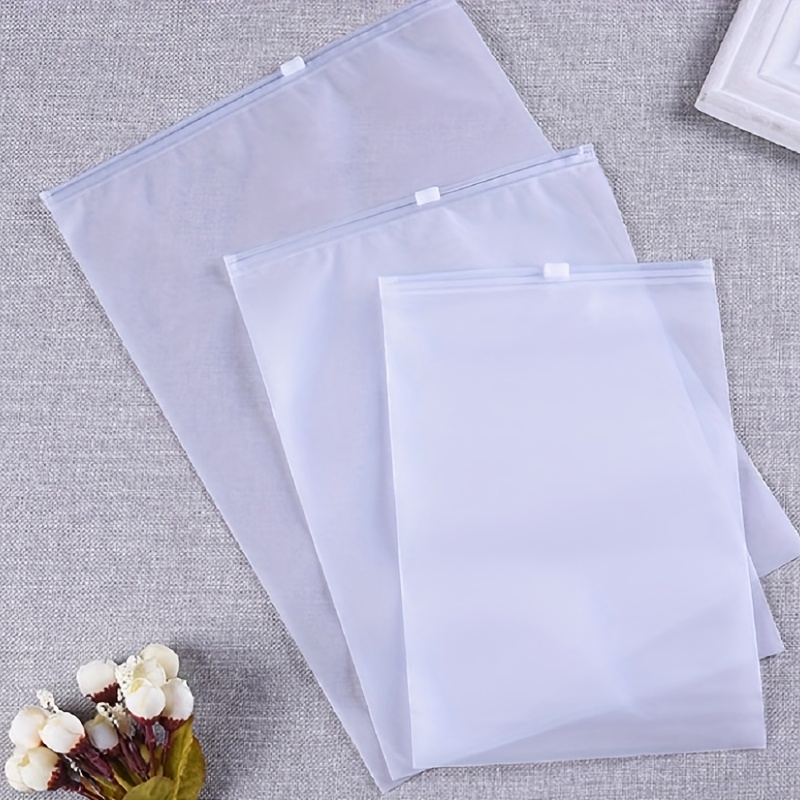 Warning Clothing Zipper Bag Clothes Packaging Bag Frosted - Temu