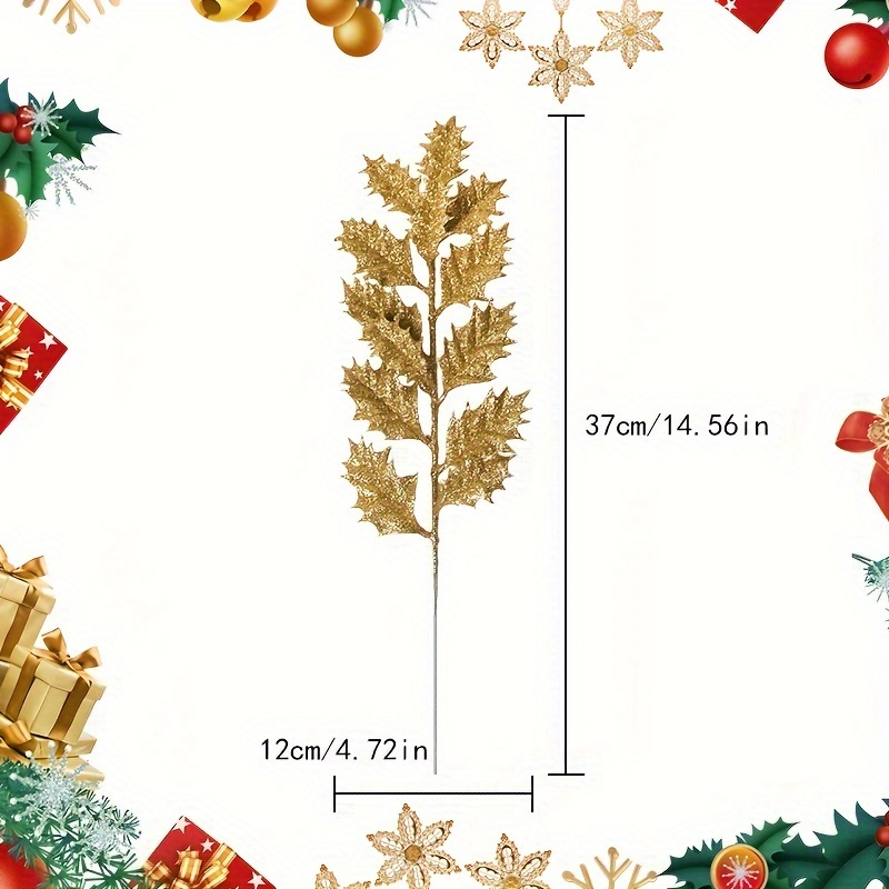 Christmas Tree Picks Sprays Glitter Artificial Pine Needles - Temu United  Arab Emirates