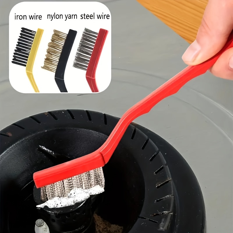 3pcs Stainless Steel Brush, Gas Stove Cleaning Brush, Oil Cleaning Brush