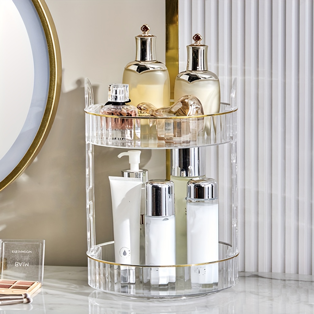 Organizador De Maquillaje Perfumes Cremas Giratorio 360 Para Tocador Baño  Mujer