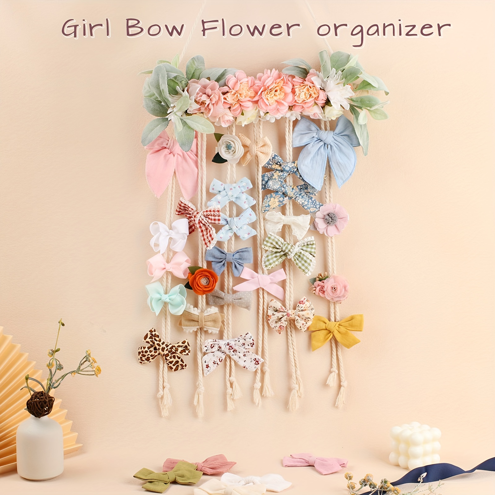 Hair Bow Holder Organizer For Girls Hair Bows Organizer Display Hanging