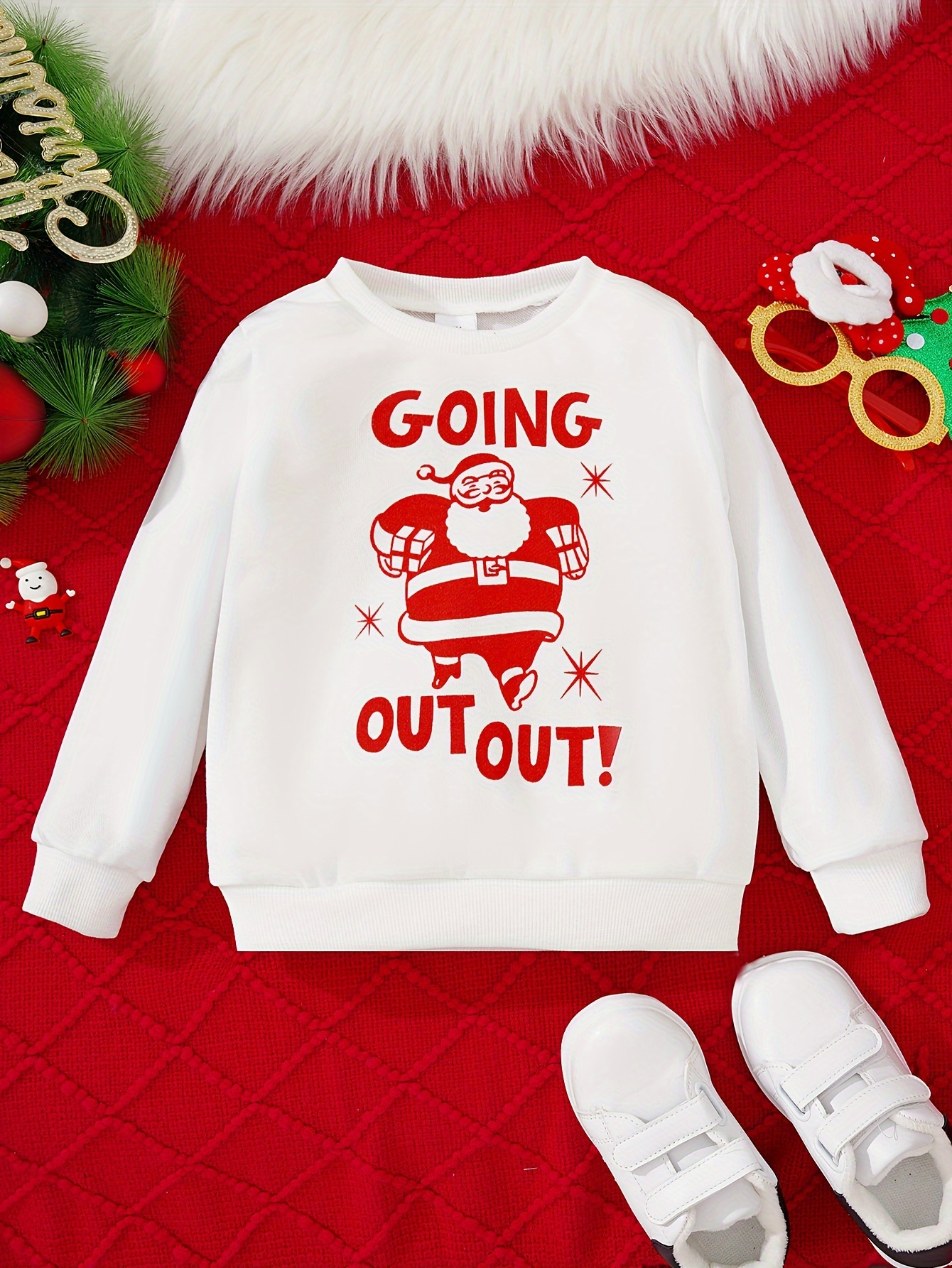 Girls best sale christmas sweatshirt