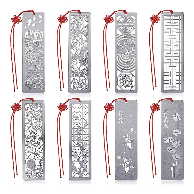 Tianse Chinese Style Bookmarks Pastoral Stye Brass Metal - Temu