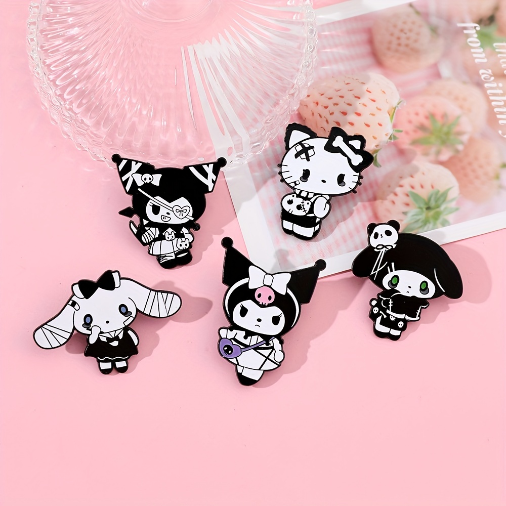 5pcs Series Brooches Cute Hello Kitty Enamel Pins Backpack Clothing Decorative Accessories,$3.99,C12-5pcs,Temu