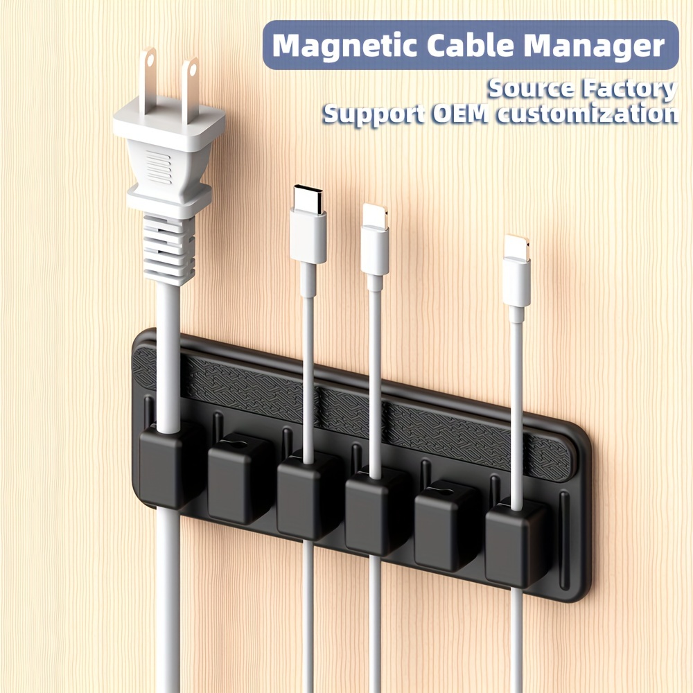 Set 10 unids Organizador de cables para escritorio clip fijador de cables.  New
