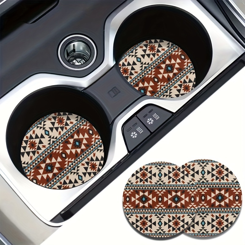 Western Aztec Car Coasters For Cup Holders Sublimation Car - Temu
