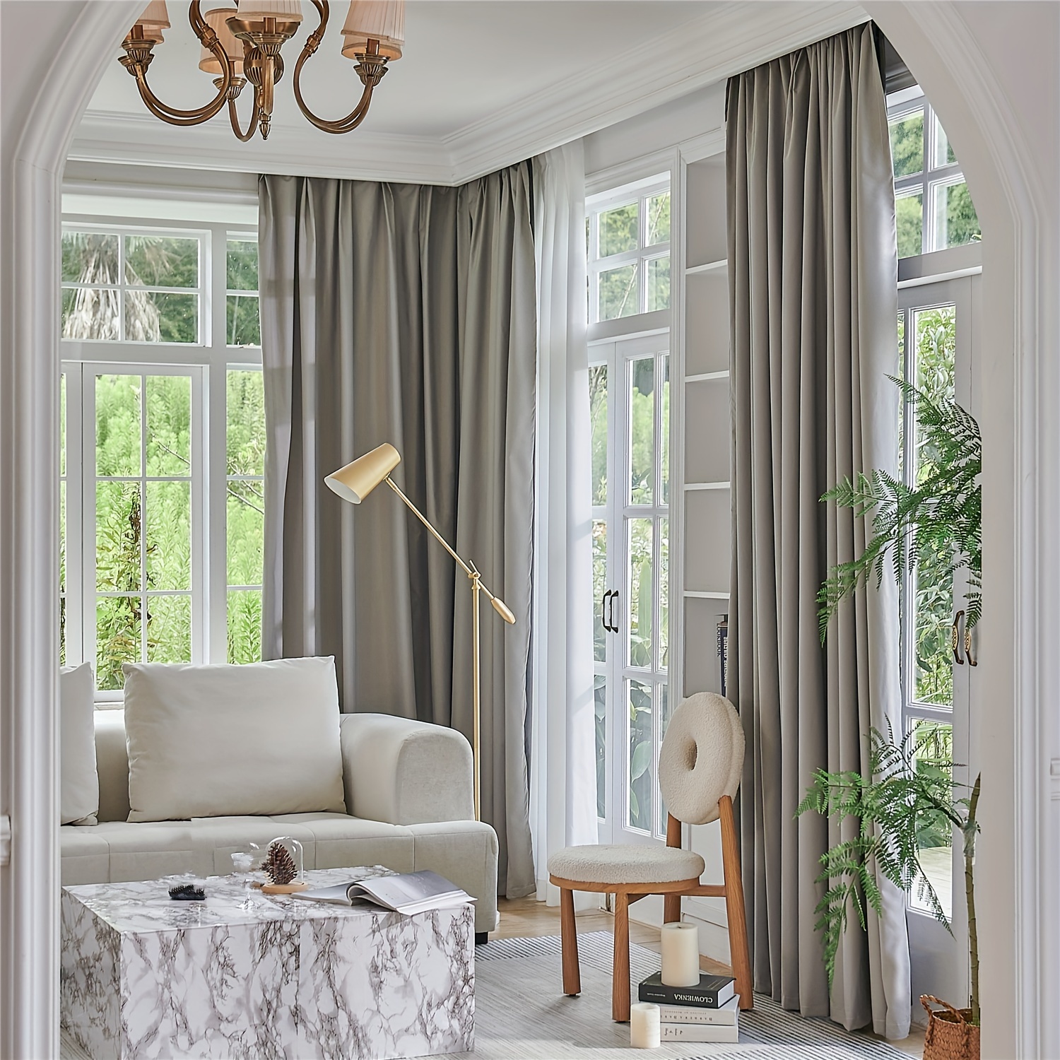 Blackout Curtains Bedroom Living Room Curtains White - Temu