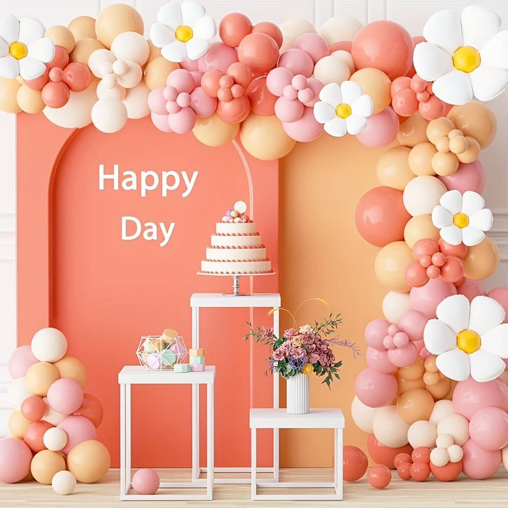 Decoraciones de cumpleaños con globos: 123 piezas de guirnalda de globos  naranja, amarillo y azul para guirnaldas de globos, perfecto para baby
