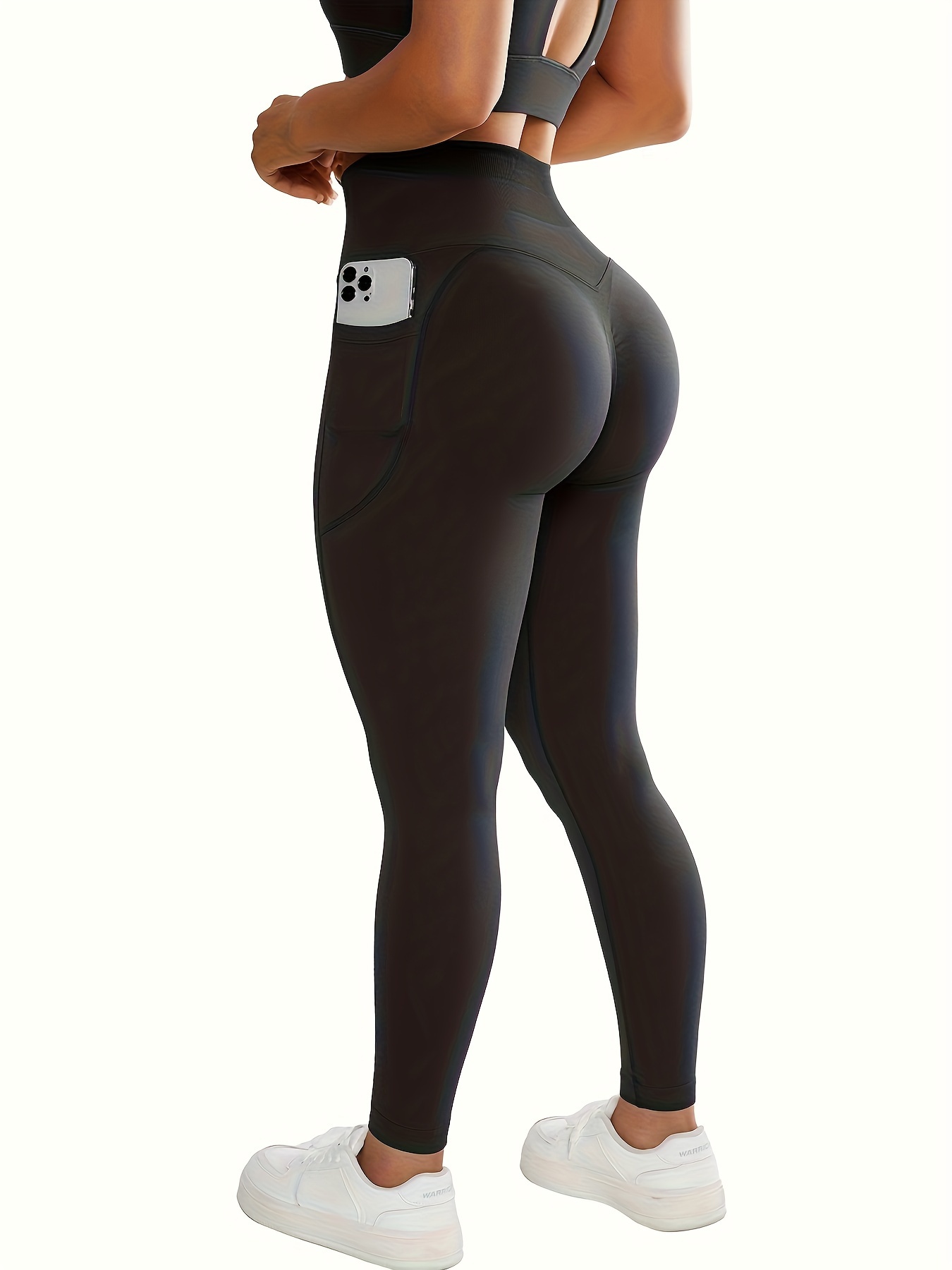 Solid Color Seamless Cycling Sports Pants Butt Lifting High - Temu