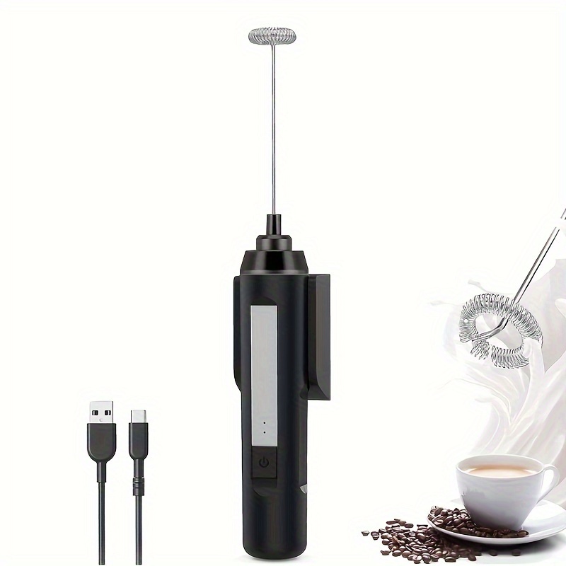 Electric Milk Frother, Rechargeable Handheld Electric Foam Maker, Stainless  Steel Egg Whisk For Latte, Cappuccino, Matcha, Smoothie, Hot Chocolate -  Temu