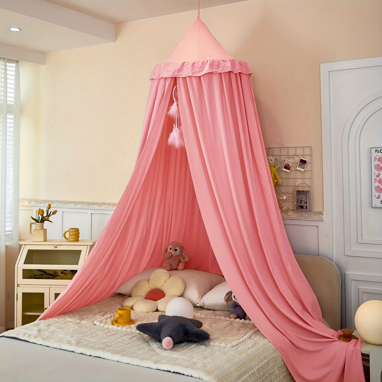 Princess Decor Canopy Kids Bed Soft Durable Bed Canopy Girls - Temu