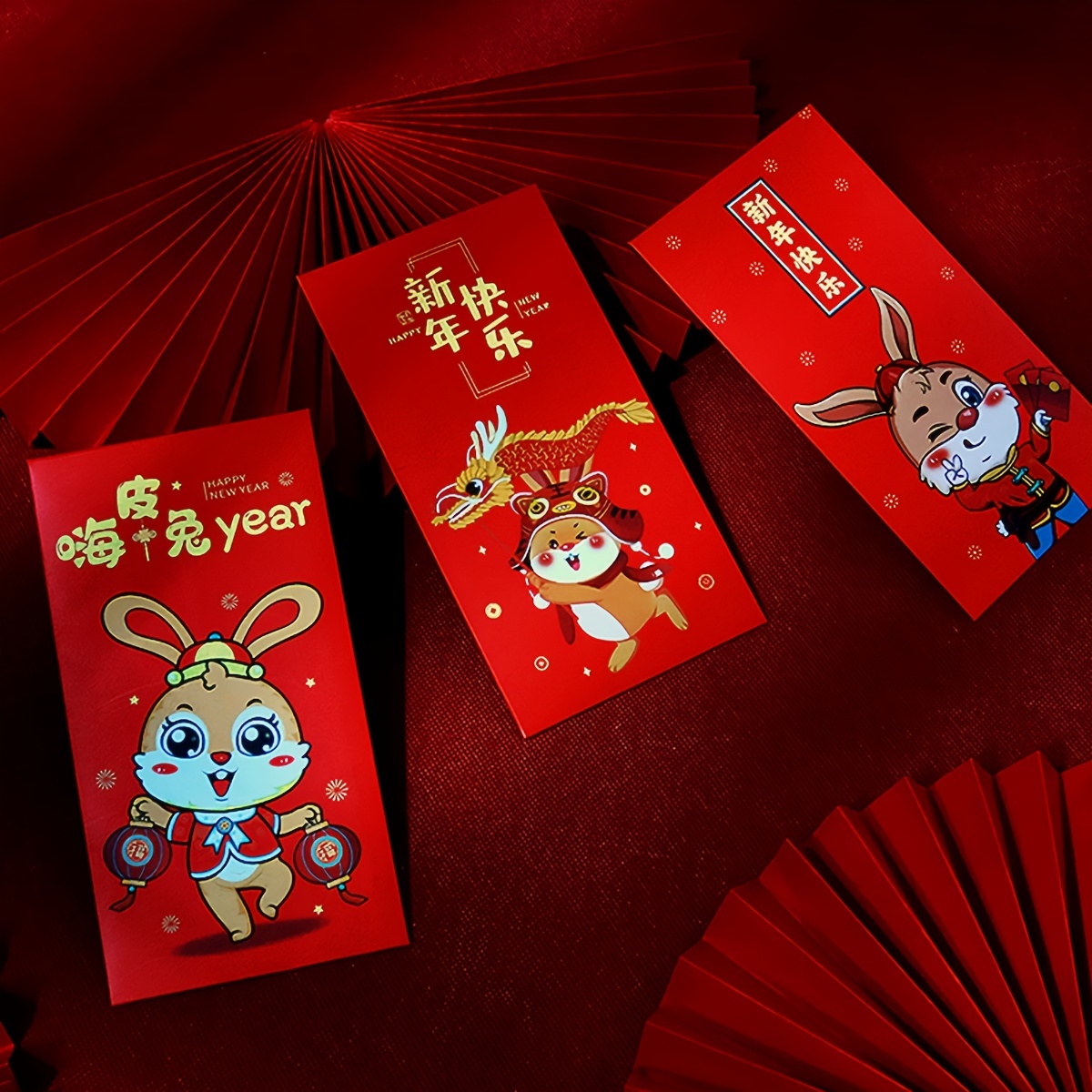 Chinese Red Packets, Red Envelopes, Chinese New Year Decor, Year Of The  Rabbit, Lucky Money, Hong Bao, Happy Lunar New Year, Chinese Lunar New Year  Supplies - Temu