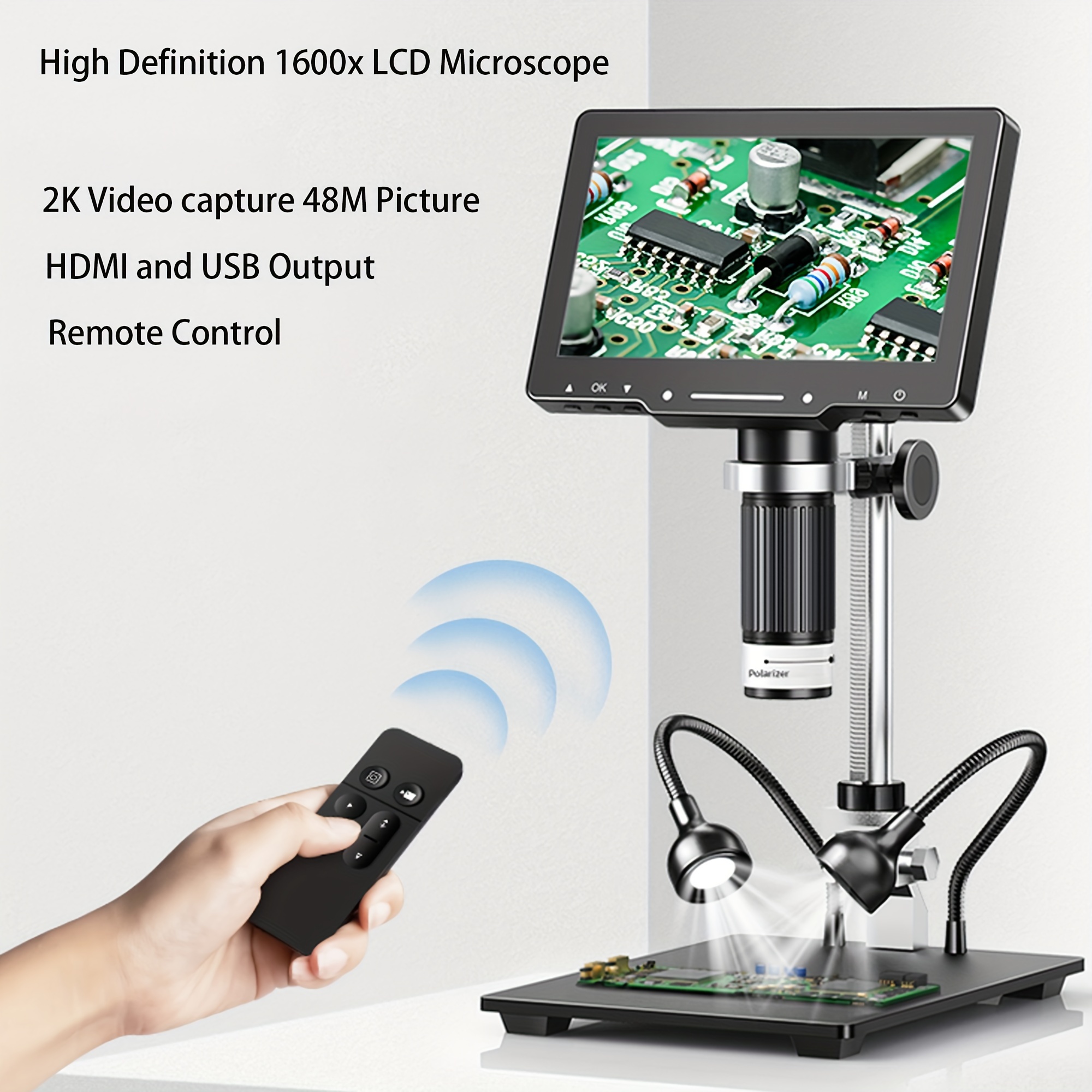Led Light Digital Usb Microscope 1600 Times Magnification - Temu