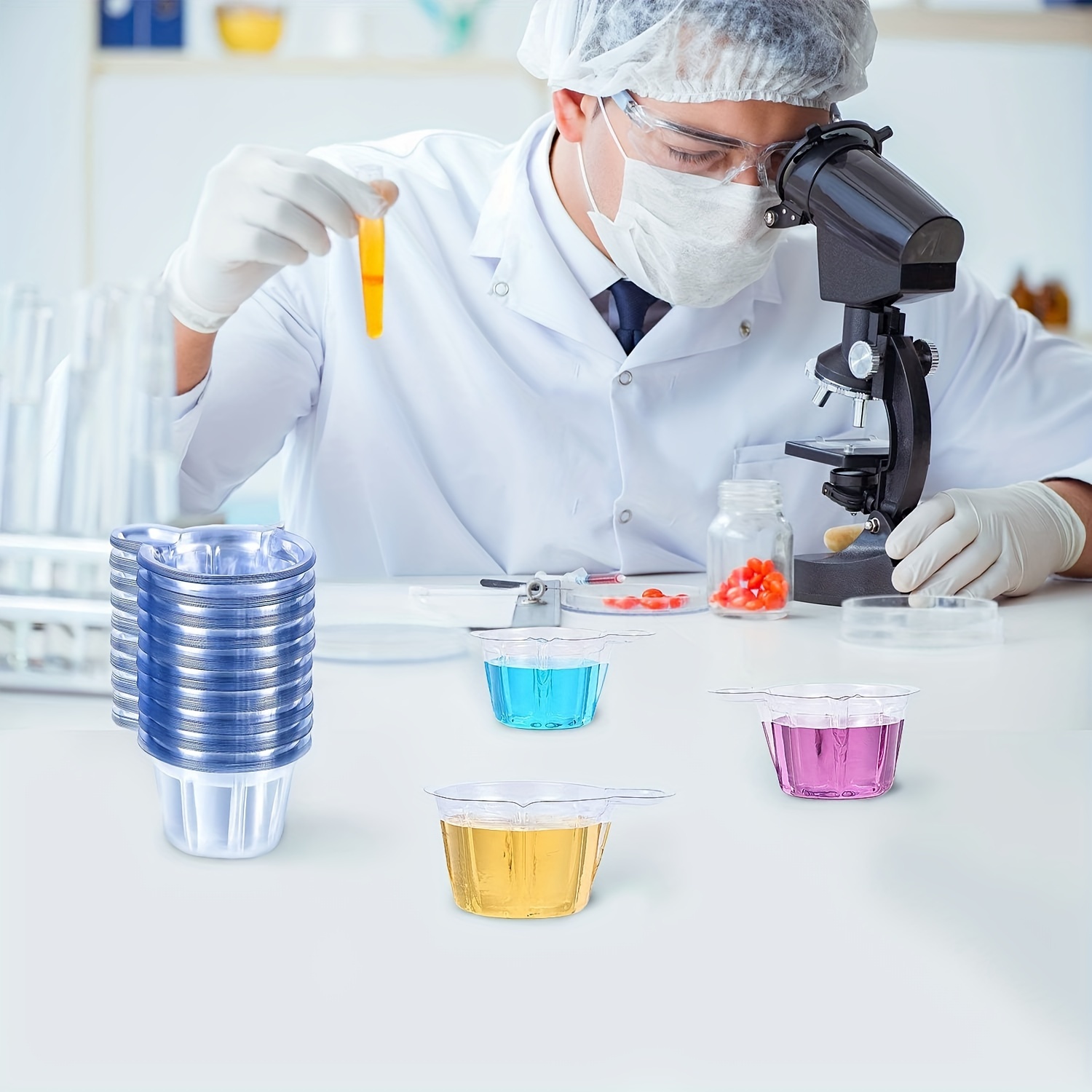 200pcs Disposable Plastic Urine Collection Cups