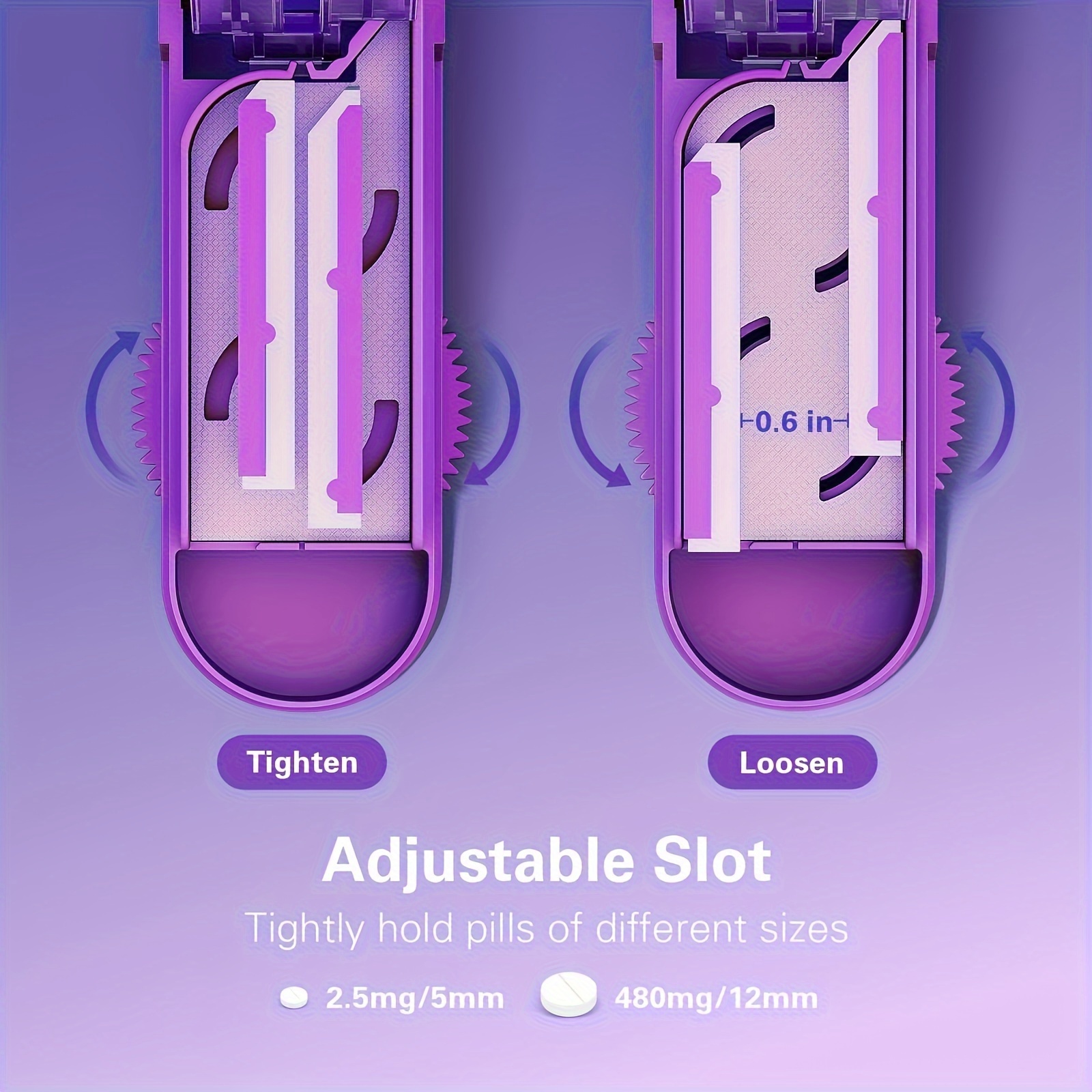 Adjustable Pill Cutter for Small Pills, Precise Cutting