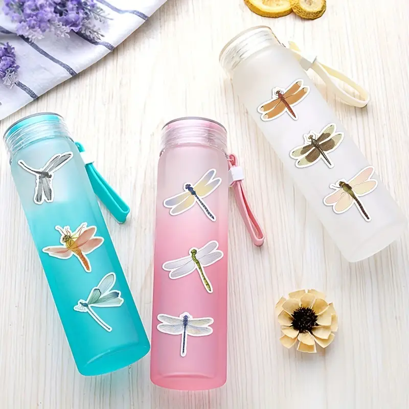 Dragonfly Stickers Beautiful Dragonfly Stickers Water Bottle - Temu