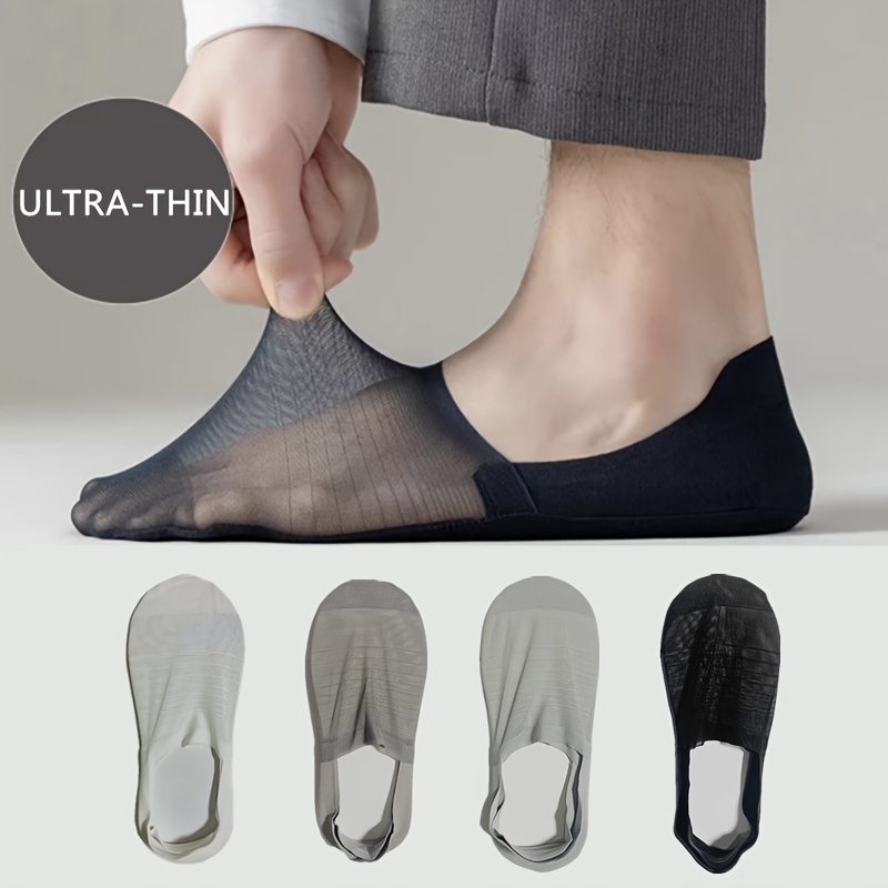 10Pairs Men's Summer Mesh Socks Breathable Thin Invisible Ankle Socks  Sports Cotton Socks White Black Grey