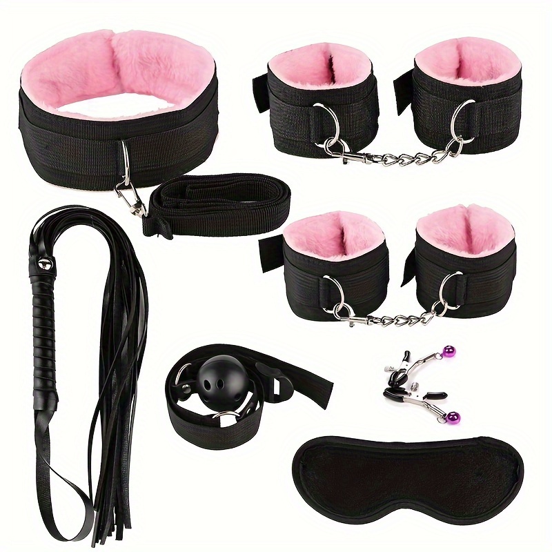  Kits de restricciones para adultos BDSM Juguetes sexuales para  adultos para mujeres y hombres, esposas, látigo, azotes, sexo, BDSM, juego  de bondage, juguetes eróticos para adultos : Salud y Hogar