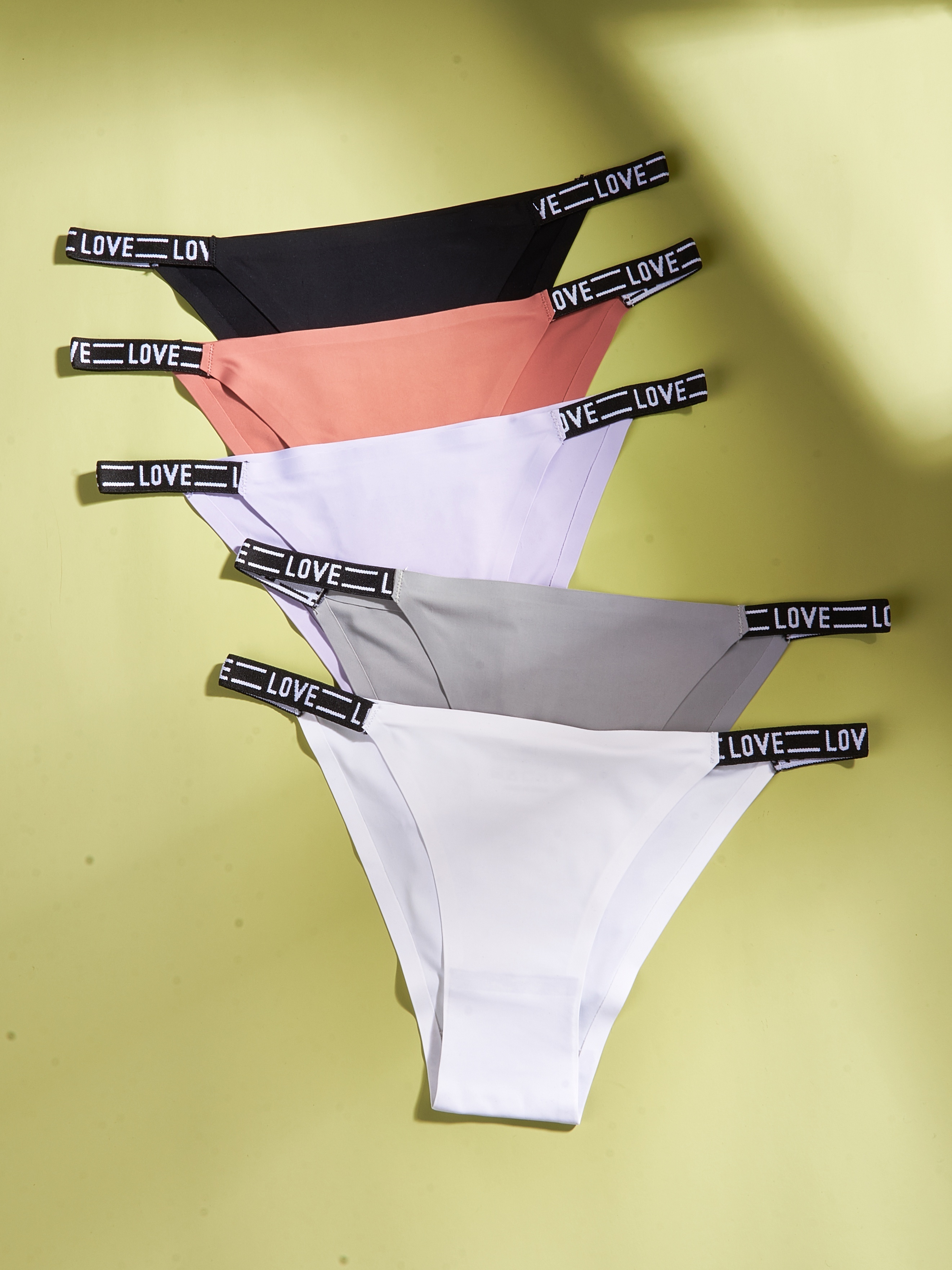 Letter Tape Thongs Comfy Breathable Low Waist Intimates - Temu
