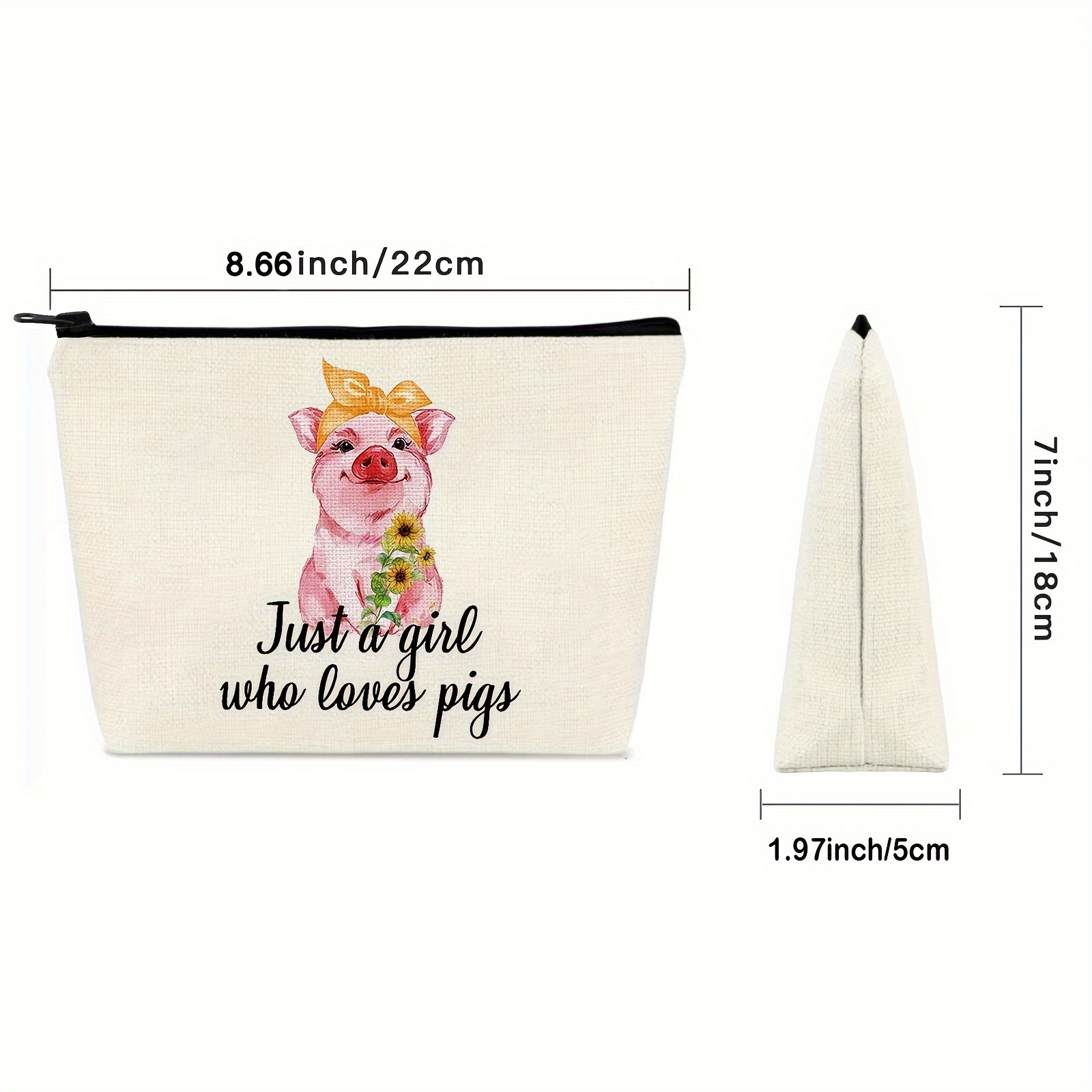 Pig Makeup Bag, Pig Gifts For Pig Lovers, Women Girls Animal Lover Farmer  Funny Birthday Christmas Gift, For Teens Daughter Sister Friends Niece Who  Loves Pigs - Temu Philippines