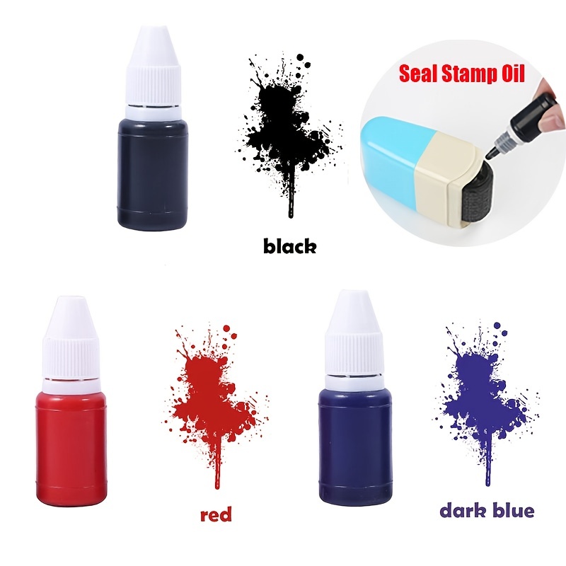 Premium Stamp Ink |Roll-on Stamp Ink Refill Great for Ink Refill. Apply to  Ink for Stamps with Roller Ball 2 oz. Red Ink