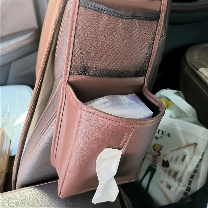 1pc Car Seat Back Side Bag Car Multi-Functional Storage Mobile Phone  Hanging Bag Water Cup Holder Car Storage Sundries Side Bag