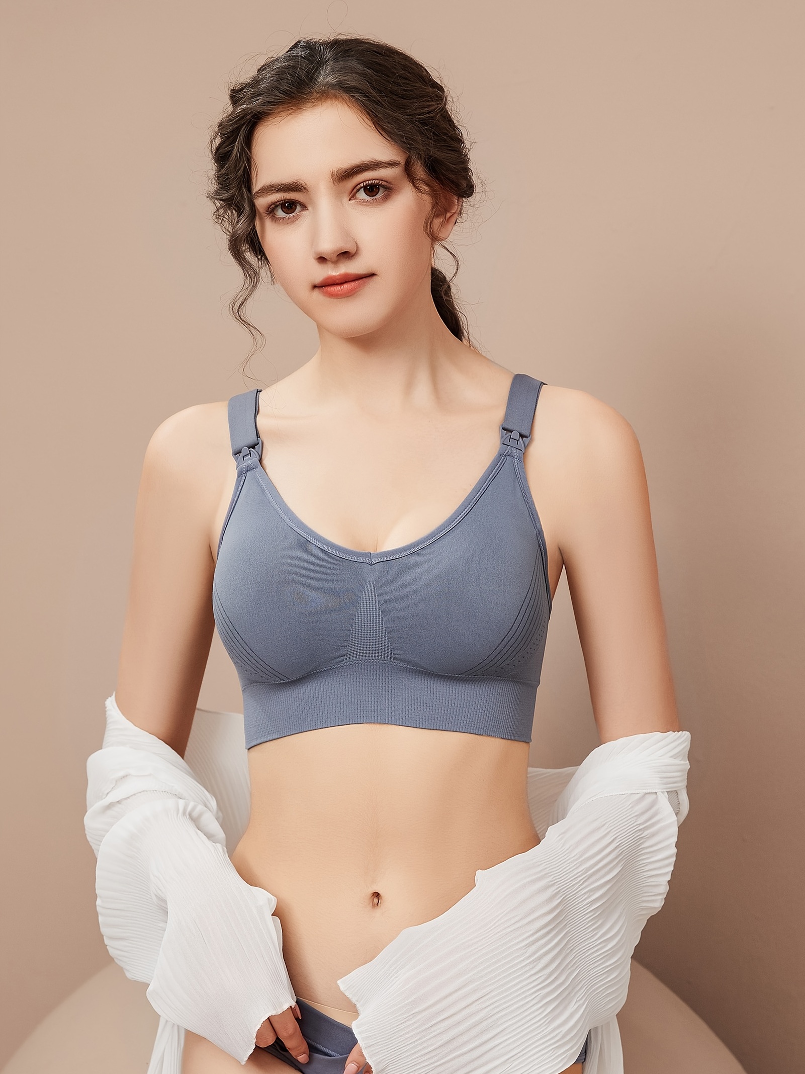 Sexy Lingerie Women Bra Gather Small Breasts to Close The Breasts to  Prevent Sagging Push Up Underwear Adjustable Bra (Color : Blue, Size : 40)