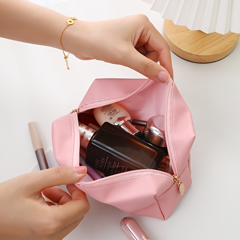 fashionable pu clutch bag portable makeup pouch outdoor - Temu