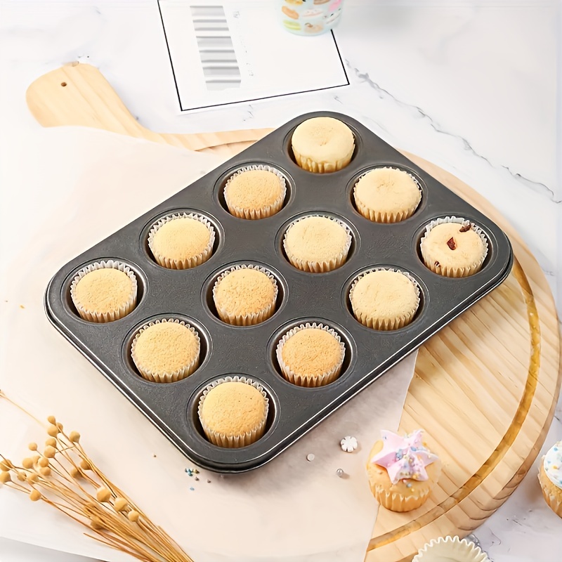 Non-stick Silicone Muffin Pan - 12 Cavity Baking Cupcake Mold For Perfectly Baked  Muffins And Cupcakes - Kitchen Gadgets And Accessories For Home Cooks - Temu