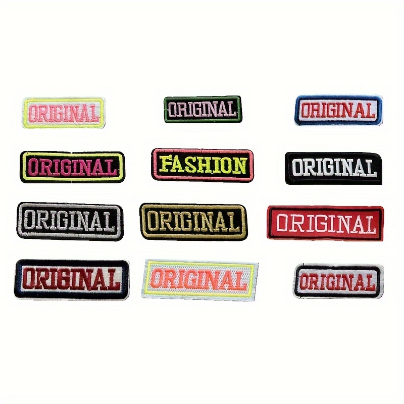 20pcs Iron on Word Patches Letter Patch Sew on Appliques for Jeans Jackets  Bag