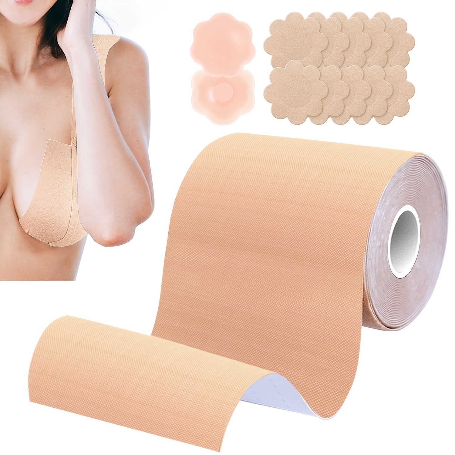Black Plus Size Silicon Breast Lift Nipple Covers - Temu